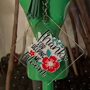 Thanks for Helping me Bloom Teacher Acrylic Keychains UV Stickers 1.96"